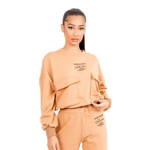 Felpa girocollo con tasche cargo donna Sixth June image-0
