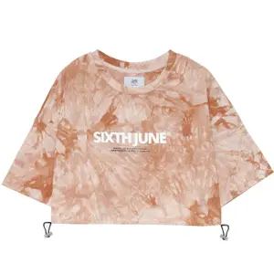 T-shirt con cordino donna Sixth June Tie And Dye image-0