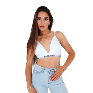 Logo band bra with straps for women Sixth June image-1
