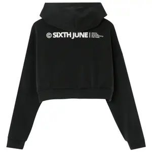 Felpa con cappuccio e logo da donna Sixth June image-3