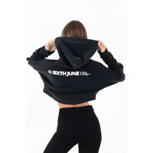 Felpa con cappuccio e logo da donna Sixth June image-4