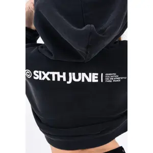 Felpa con cappuccio e logo da donna Sixth June image-5
