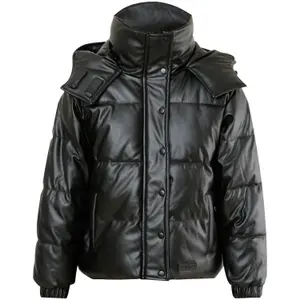 33006-blac-doudoune-simili-cuir-femme-sixth-june-noir