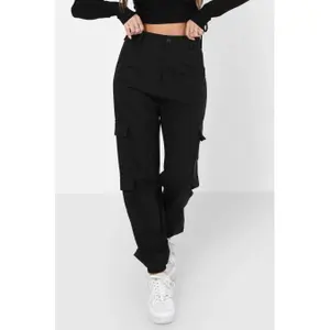 Pantaloni cargo con logo ricamato donna Sixth June image-3
