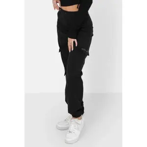 Pantaloni cargo con logo ricamato donna Sixth June image-5