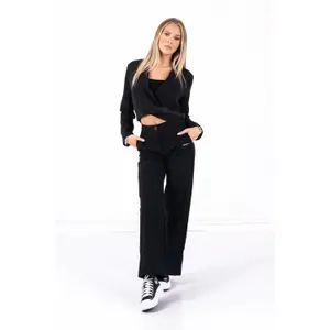 Pantaloni larghi in tela per donna Sixth June image-1