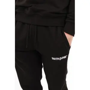 Pantaloni da jogging soft con logo ricamato Sixth June image-6