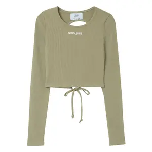 Brassiere de mangas longas com costas nuas para mulher Sixth June image-0