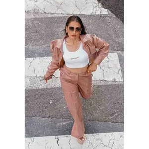 Pantaloni in similpelle donna Sixth June image-4