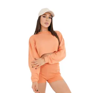 Felpa corta con cappuccio da donna Sixth June image-1