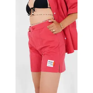 Pantalones cortos con logo bordado para mujer Sixth June image-6