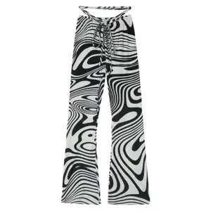 Pantaloni psichedelici con cordini donna Sixth June image-0