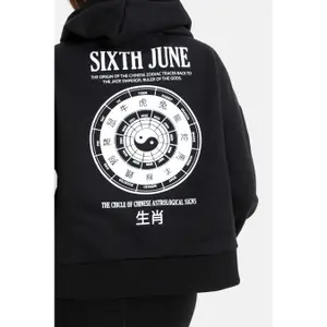 Felpa con cappuccio astrologia cinese donna Sixth June image-5