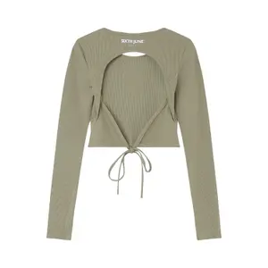 Brassière manches longues dos ouvert femme Sixth June image-3