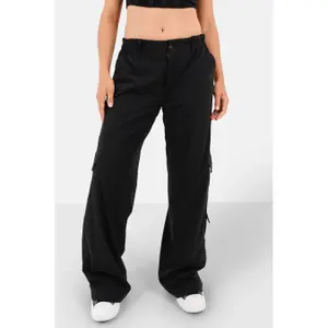 Pantalones cargo fluidos forrados mujer Sixth June image-1