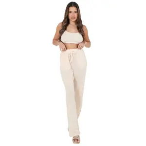 Pantaloni fluidi con gioielli donna Sixth June image-0