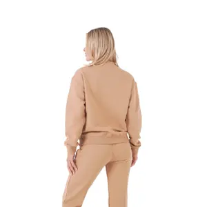 Felpa girocollo basic con logo ricamato donna Sixth June image-2