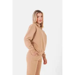 Felpa girocollo basic con logo ricamato donna Sixth June image-3