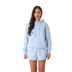 Sweatshirt à capuche avec logo brodé femme Sixth June image-0