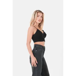 Cuerpo de cuello en V de mujer de canalé Sixth June image-3