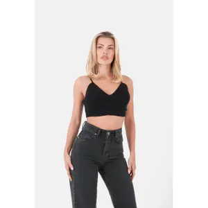 Cuerpo de cuello en V de mujer de canalé Sixth June image-2