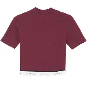T-shirt con nastro e logo firmato donna Sixth June image-3