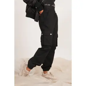 Pantaloni cargo a gamba larga da donna Sixth June image-3