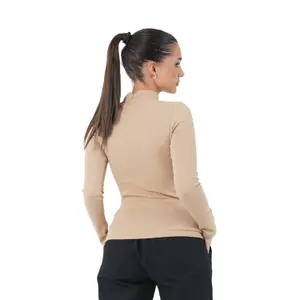 T-shirt con collet e maniche lunghe donna Sixth June image-2