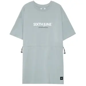 Abito t-shirt corto elasticizzato stampato donna Sixth June image-0