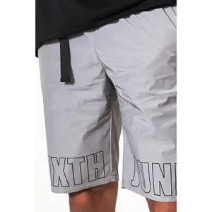 Short riflettente con logo Sixth June image-4