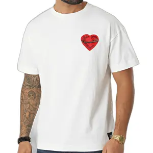 T-shirt con cuore ricamato Sixth June image-0