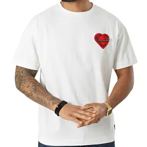 T-shirt con cuore ricamato Sixth June image-1