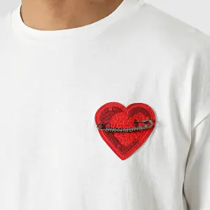 T-shirt con cuore ricamato Sixth June image-3