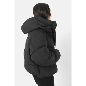 Casaco acolchoado curto com capuz mulher Sixth June image-2