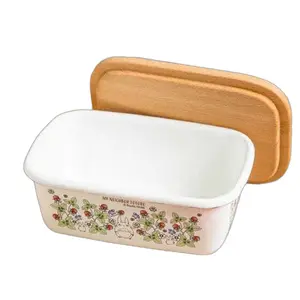 Butter dish with wooden lid Skater Mon voisin Totoro Soot Sprites