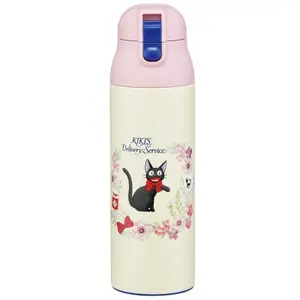 Borraccia la piccola strega Skater Kiki One Push Jiji Flower Garland image-0