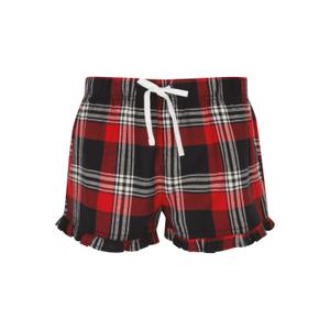 sk082-red-navycheck-women-s-tartan-shorts-skinni-fit-red-navy-check