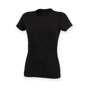 Camiseta de mujer con cuello redondo Skinni Fit Feel Good image-0