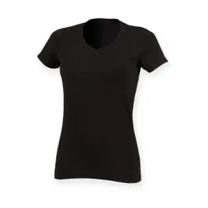 Camiseta de mujer con cuello de pico Skinni Fit V Feel Good image-0