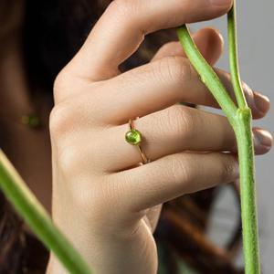 Anello in pietra peridoto donna Sloya Aurora image-2