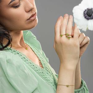 Anello in pietra peridoto donna Sloya Aurora image-4