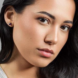 Øreringe i ametyst til kvinder Sloya Aurora image-1