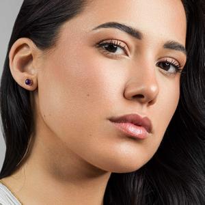 Øreringe i ametyst til kvinder Sloya Aurora image-2