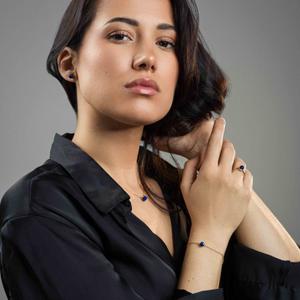 Sæt med halskæde, armbånd og øreringe i lapis lazuli til kvinder Sloya Aurora image-1