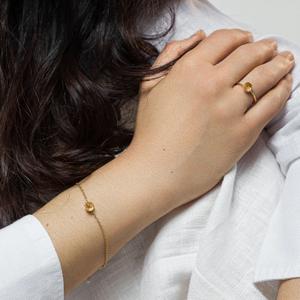 Collezione di collana, bracciale e orecchini in pietre di citrino donna Sloya Aurora image-4