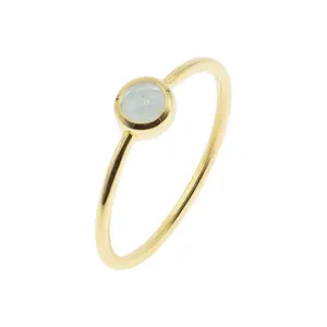 Gold-plated aquamarine stone ring for women Sloya Gemia