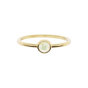 Gold-plated peridot stone ring for women Sloya Gemia image-2