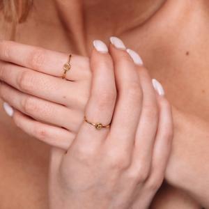 Gold-plated peridot stone ring for women Sloya Gemia image-4