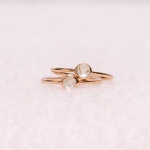 Gold-plated peridot stone ring for women Sloya Gemia image-3