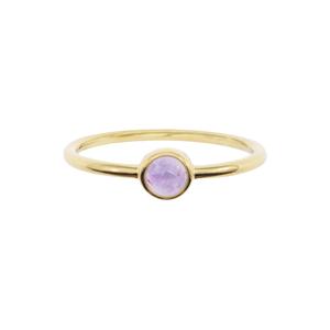 Gold-plated women's amethyst stone ring Sloya Gemia image-2